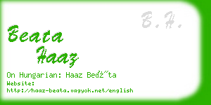 beata haaz business card